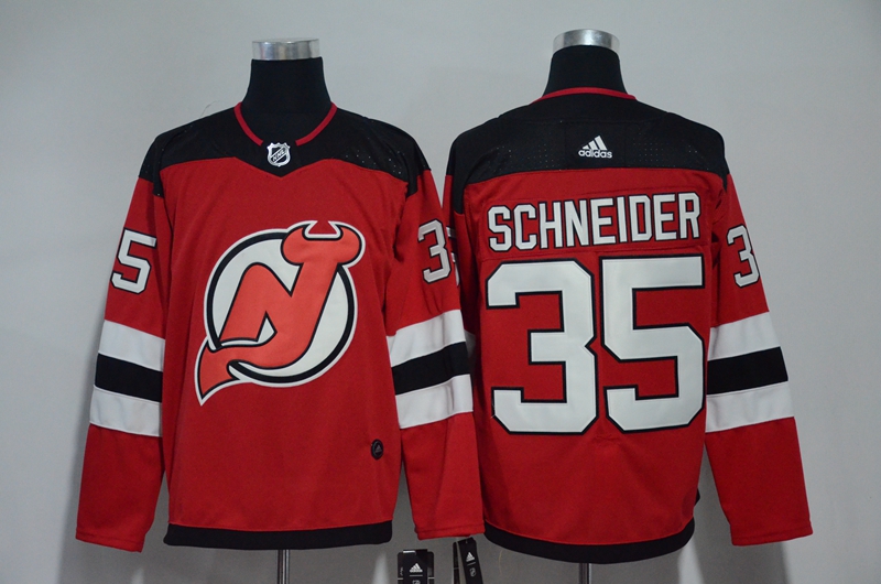 Men New Jersey Devils #35 Schneider Red Hockey Stitched Adidas NHL Jerseys->winnipeg jets->NHL Jersey